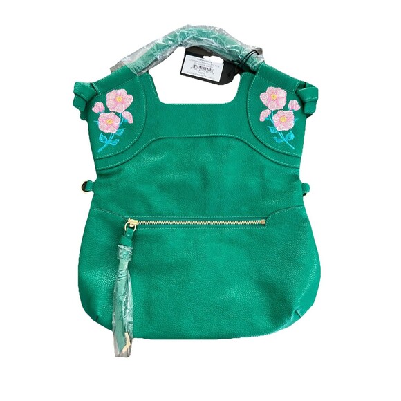 Foley + Corinna Flowerbed Creek FC Green Floral Vegan Leather Tote Bag Purse NWT - Picture 2 of 10